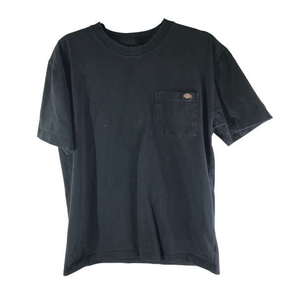 Dickies Black Crewneck Pocket T-Shirt M 100% Cotton Short Sleeve - Picture 1 of 4